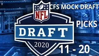 2020 NFL Mock Draft - Picks 11 - 20