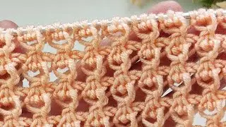 Tunus işi çok kolay delikli tam yazlık örgü modeli