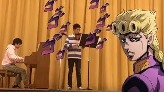 Playing Giorno’s theme at a school cultural event Piano Violin Duet