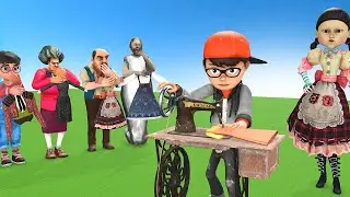 Scary Teacher 3D vs Squid Game Fashion Design Dress Squid Game Doll Nice or Error 5 Time Challenge