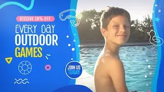 Kids And Teens | After Effects template | 4K Swimming Summer Camp Opener