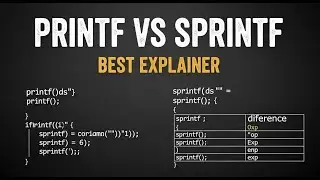 Printf vs Sprintf | C programming