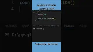 Fastest MySQL Python Connection #programming #shorts #mysql