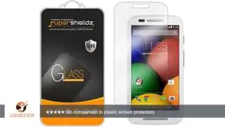 Supershieldz- Motorola Moto E [Tempered Glass] Screen Protector (0.3mm) Ballistics Glass Rounded