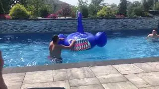 SunnyLife Pool Challenge - Mounting the Inflatable Cock for $20