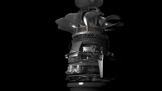 3d Aircraft Engine Model