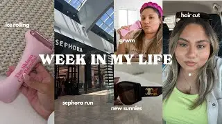 WEEK IN MY LIFE: ⚡️🛍️🪄 grwm, Sephora run, ice rolling, haircut, celine glasses