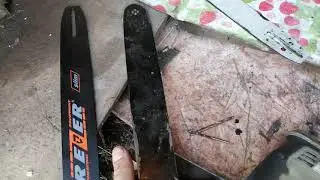 Хускварну 135 не оригинальные шины и цепи, съела звездочку
