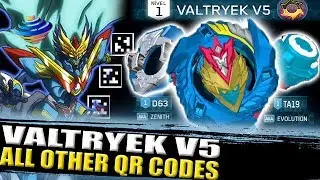 VALTRYEK V5 GAMEPLAY + ALL OTHER VALTRYEK QR CODES + ZANKYE COLLAB! BEYBLADE BURST TURBO APP