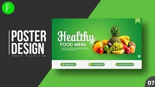 How to make poster in Pixellab // Food poster design - 07