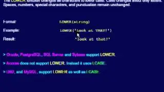 SQL 088 String Scalar, LOWER or How can I change to lower case letters?