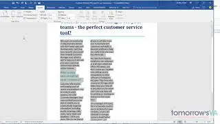How to create Newspaper Style Columns in Word 2016 for Windows