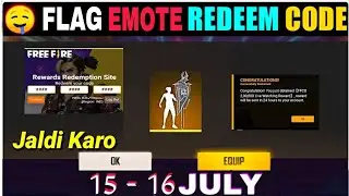 Free Fire Redeem Code Today 15 July | Flag Emote Redeem Code | FF Redeem Code Today