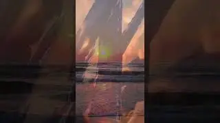 Костер на берегу моря ~ Звук огня, шум волн #shorts