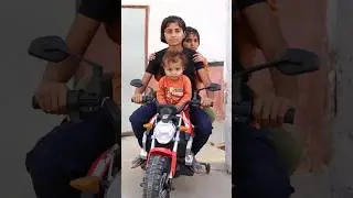 Bhai behen ka pyar or motorcycle village family😍 