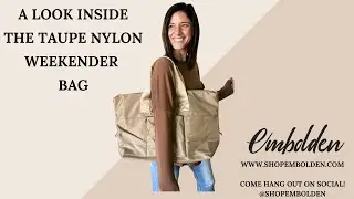Taupe Nylon Weekender Bag