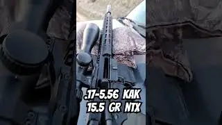 Sighting-in the .17-5.56 KAK with the Hornady 15.5 gr NTX bullets for nighttime Jackrabbit hunting!