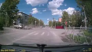 ДТП. Лобовое столкновение куда же его несет...