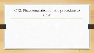 Optometry MCQs Series - Part 19