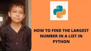 how to find largest number in list in python