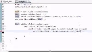 Java Programming Tutorial   71   JList Program