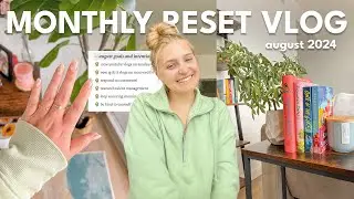 AUGUST RESET VLOG 🌾 cleaning my apartment, setting new goals, notion, bookclub | Charlotte Pratt
