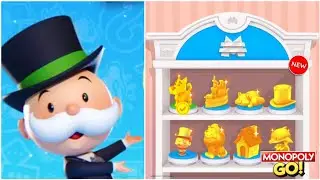 Monopoly Go: My collection of tokens, shields, emojis so far in the game 