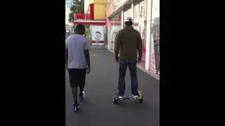 riding a mini Segway (self-balancing electric scooter) in Vienna