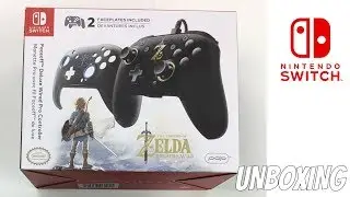 NINTENDO SWITCH FACEOFF DELUXE WIRED PRO CONTROLLER THE LEGEND OF ZELDA BREATH OF THE WILD UNBOXING