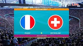 FRANCE vs SWITZERLAND - EURO 2020 - Full Match & Free Kick Goal - PES 2021 Gameplay PC