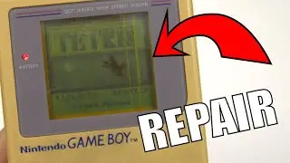 How to repair stains and vertical lines off on a Gameboy DMG