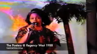 Poetess competes in talent competition at LA's Regency West1988
