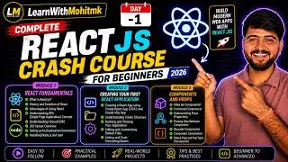 LIVE React JS Day -1🔴 | JSX, Virtual DOM, Components & Props Explained 🚀| MERN stack Series Day-19