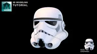 Star Wars Stormtrooper Helmet Modeling in Maya - Part 1