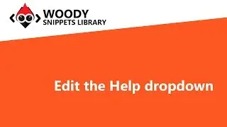 Edit the Help dropdown