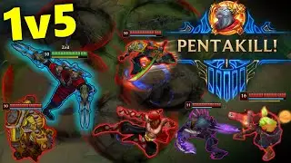 ZED URF 1v5 Best LOL PENTAKILL Moments 2022 #6 (Nasus, Yasuo, Diana, Hecarim, Kayn...)