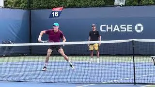 Jannik Sinner Volley practice / US Open 2024