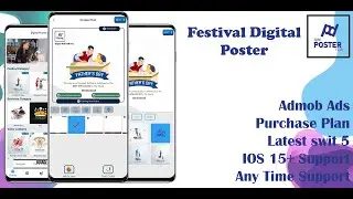 Festival post App clone code Or brandspot 365 App clone code iOS  app