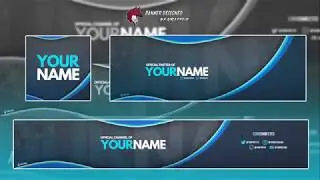 FREE PACK CHANNEL: OCEAN BLUE | YOUTUBE BANNER, LOGO AND TWITTER HEADER # 11 + [ Free Download]