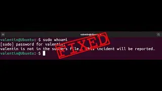 How to fix the sudo command? [xxx is not in the sudoers file. This incident will be reported]