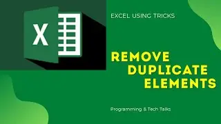 Remove Duplicate Elements from Excel file