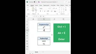 Insert Superscripts & Subscripts in Excel (With Keyboard Shortcuts)