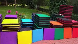 The process of producing rubber crumb tiles, the recipe for rubber tiles from GlobalPlant.ru
