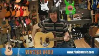 Vintage V400 Acoustic Guitar Review by Rikki's Music Shop, Edinburgh