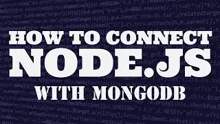 How to connect nodejs with mongodb