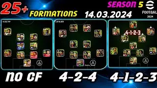Top 25 Hidden Formations Update In eFootball 2024 Mobile || 4-2-4 Formation Available 🤔!?