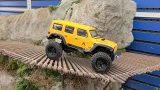 Newly moddified SCX24 JLU on a course at the hobby store