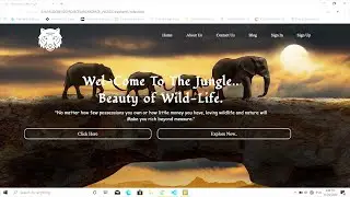 Welcome to the Jungle Animeted Responsive website in HTML CSS and Javascript with Source code.2020.