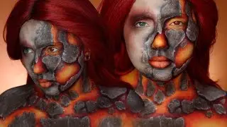 Fire Elemental Makeup & Body Paint Tutorial