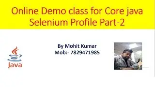 What is Identifier|Rules Of Identifiers|Core java Online Selenium Demo part-2